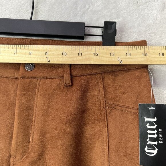 Cruel Denim Suede Pants Women’s Medium Faux Leather Western Rodeo Cowgirl Wear - Picture 6 of 10